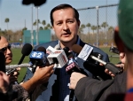 Chicago Cubs owner Tom Ricketts speaks to the media Tuesday, Feb. 23, 2010 at the Chicago Cubs spring training facility in Mesa, Ariz. photo appears Assoc. Press/ Matt York ....