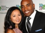 Tiki Barber and his wife Gina Cha. Barber's wife is six months pregnant with twins and is now in the midst of separating from the former NFL star. photo appears courtesy of Wire Image/ Duffie Marie Arnoult .............
