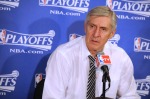 Head Coach Jerry Sloan of the Utah Jazz fields questions from the media following his team's loss to the Los Angeles Lakers in Game Two of the Western Conference Semifinals during the 2010 NBA Playoffs at Staples Center on May 4, 2010 in Los Angeles, California. NBAE Getty Images _ Andrew D Bernstein