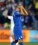 Fabio Cannavaro, captain of Italy, leaves the field dejected after being knocked out of the competition by Slovakia during the 2010 FIFA World Cup South Africa Group F match between Slovakia and Italy at Ellis Park Stadium on June 24, 2010 in Johannesburg, South Africa. Photo by Ezra Shaw/Getty Images .........