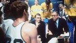 Legendary Bruins' coach John Wooden seen here preparing his team during the interval of a game. courtesy of AP /Photos/ Archives .........