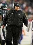 Head coach Andy Reid of the Philadelphia Eagles looks on against the Dallas Cowboys on January 2, 2011 at Lincoln Financial Field in Philadelphia, Pennsylvania. The Cowboys defeated the Eagles 14-13 . Photo by Jim McIsaac/Getty Images ........